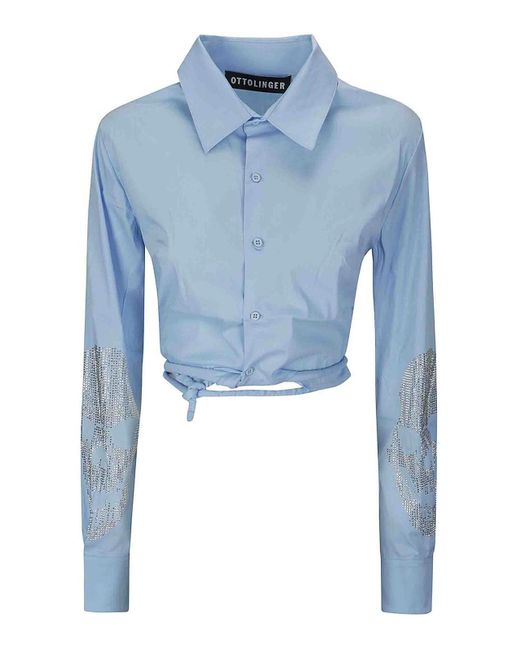 OTTOLINGER Blue Fitted Wrap Shirt