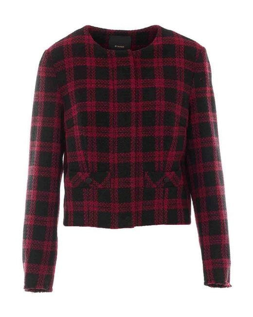 Mulberry Red And Geum Tweed Jacket