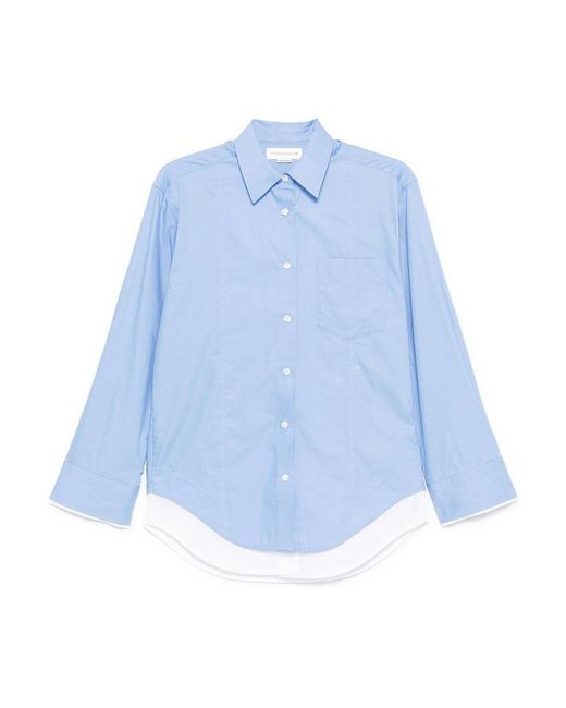 Victoria Beckham Blue Double Layer Shirt