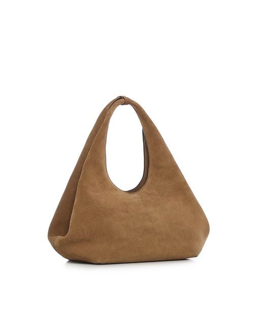 Coperni Brown Folded Suede Bag