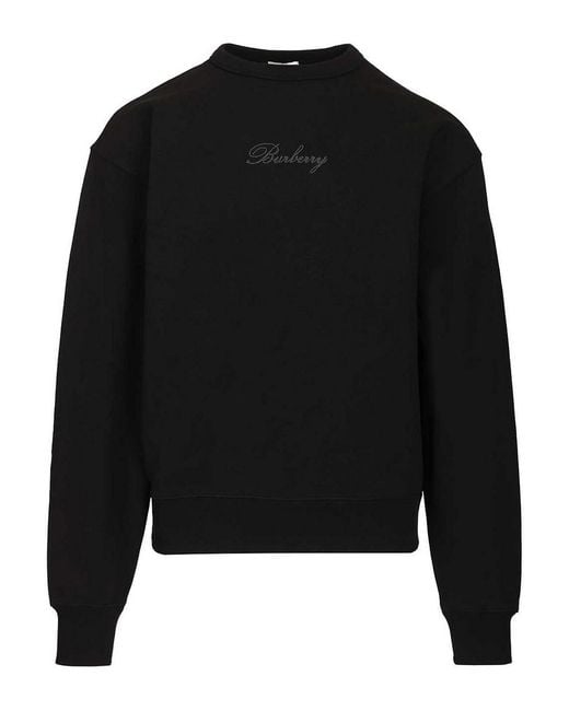 Burberry Black Cotton Sweatshirt for men