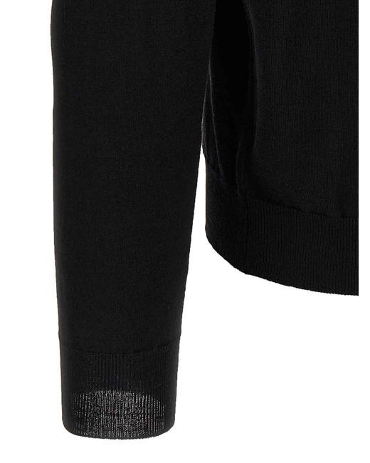 Zanone Black Flexwool Wool Sweater for men