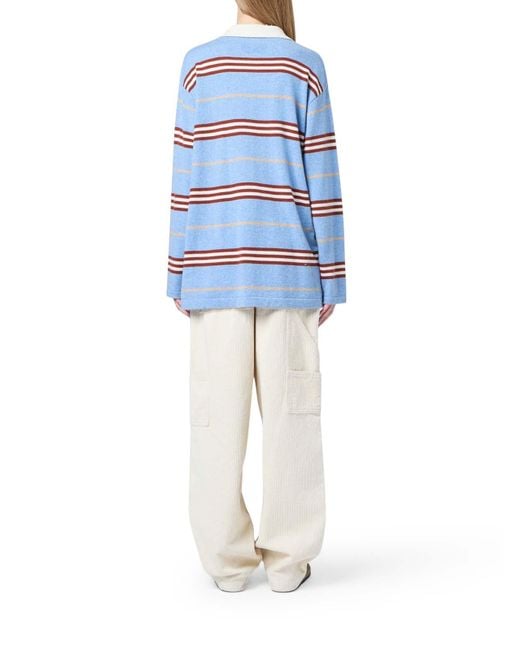 Guest In Residence Blue Striped Polo for men