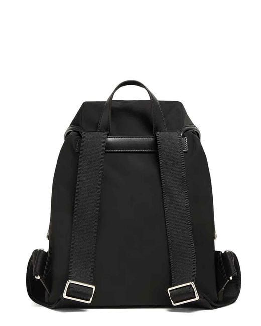Moncler Black Nylon Backpack With Leather Inserts