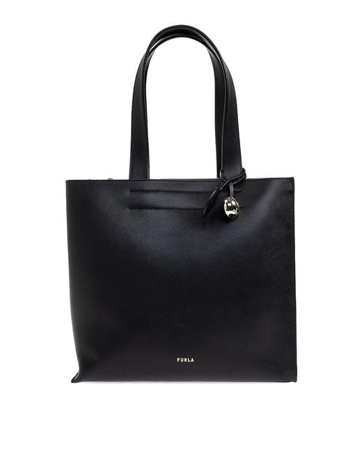 Furla Black Divide Medium Tote Bag