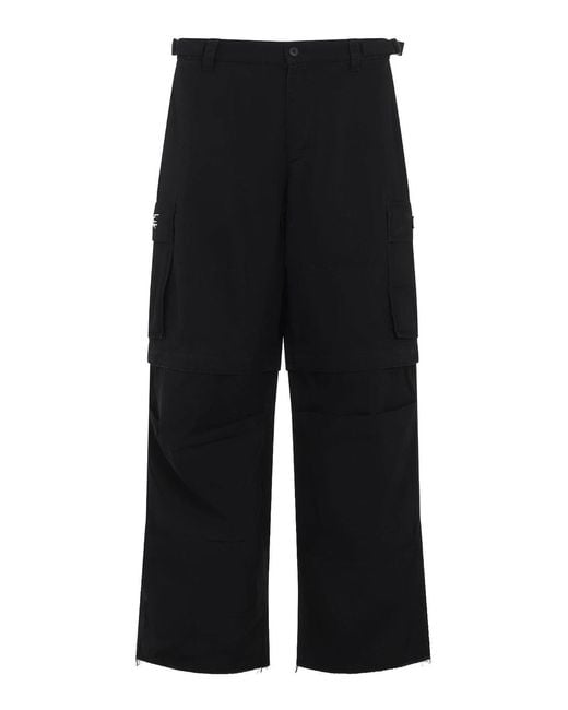 032c Black Intermission Cargo Pants for men