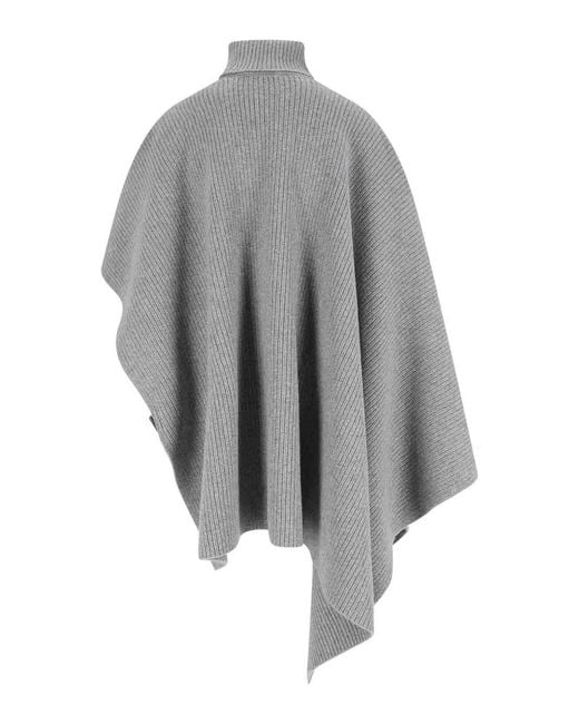 Stella McCartney Gray Wool And Cashmere Cape