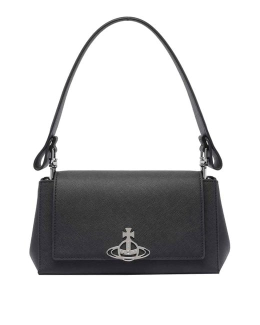 Vivienne Westwood Black Medium Hazel Shoulder Bag