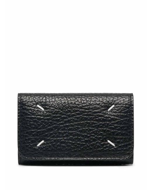 Maison Margiela Black Grained Leather Folding Keyring