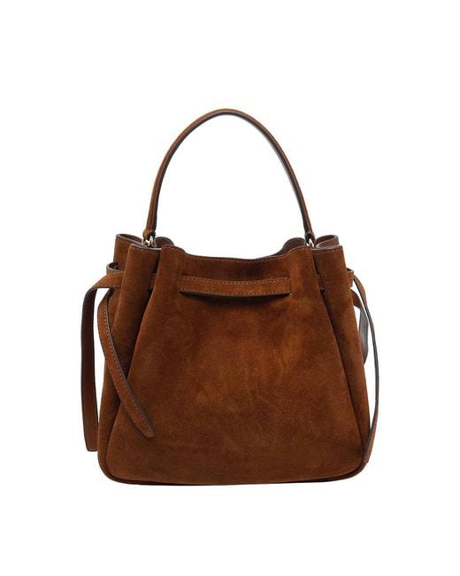 Tory Burch Brown Romy Suede Bucket Bag