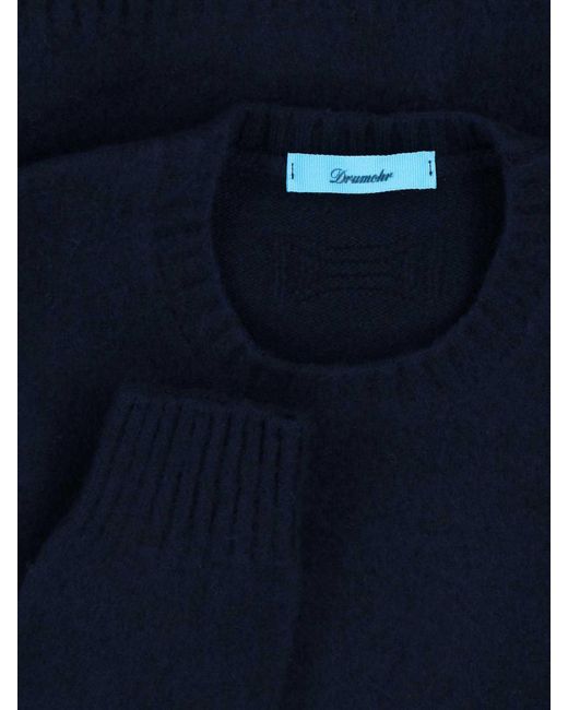 Drumohr Blue Wool Sweater for men