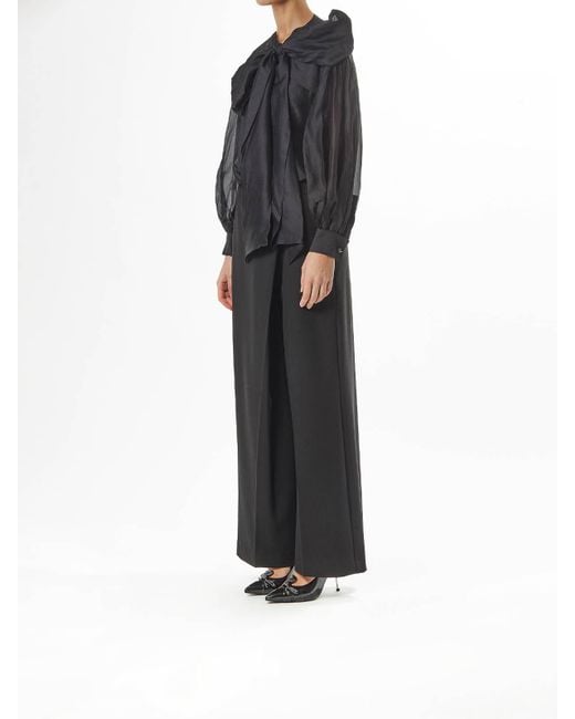 Karl Lagerfeld Black Evening Metallic Blouse