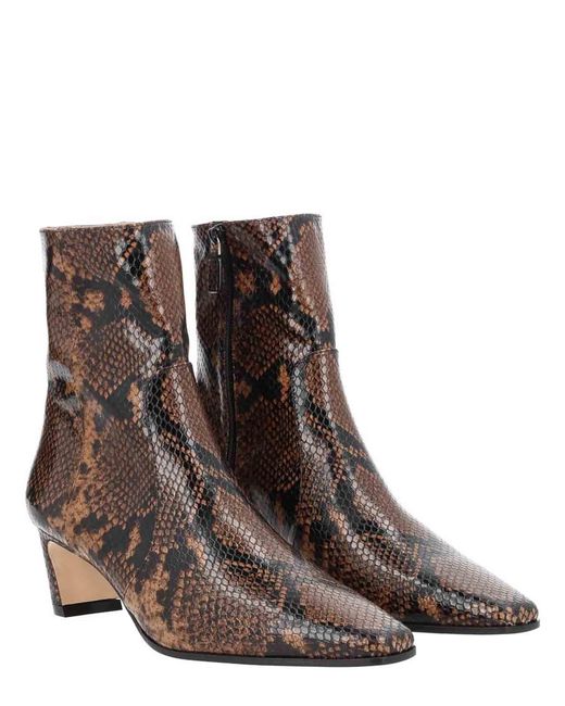 Stuart Weitzman Brown Leather Stassi Zipper Boots