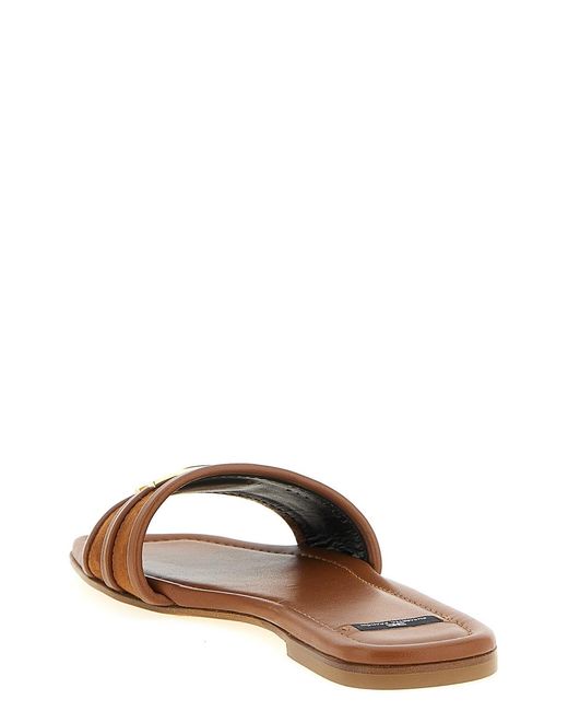 Elisabetta Franchi Brown Logo Slides