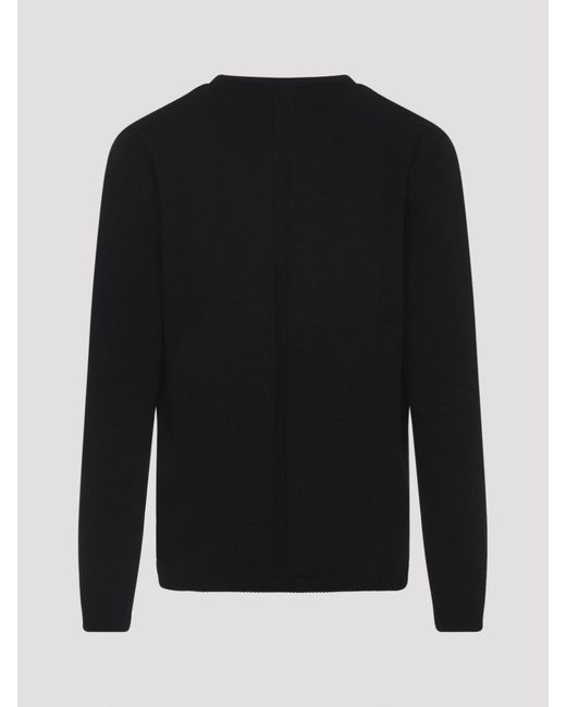 Rick Owens Black Oversized Extreme V-Neck Pullover for men