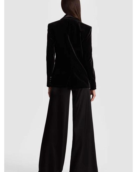 Alice + Olivia Black Silas Velvet Jacket