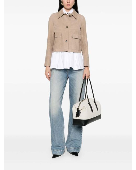 THE JACK AND JACKIE LEATHERS Natural Suede Jacket