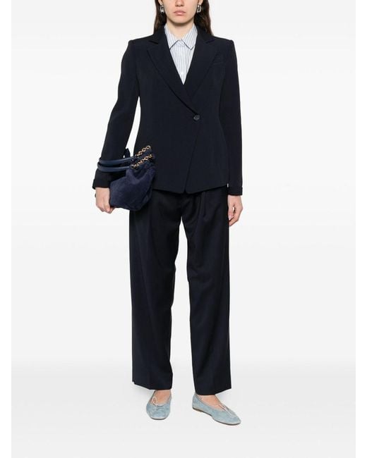 Emporio Armani Black Double-Breasted Blazer Jacket