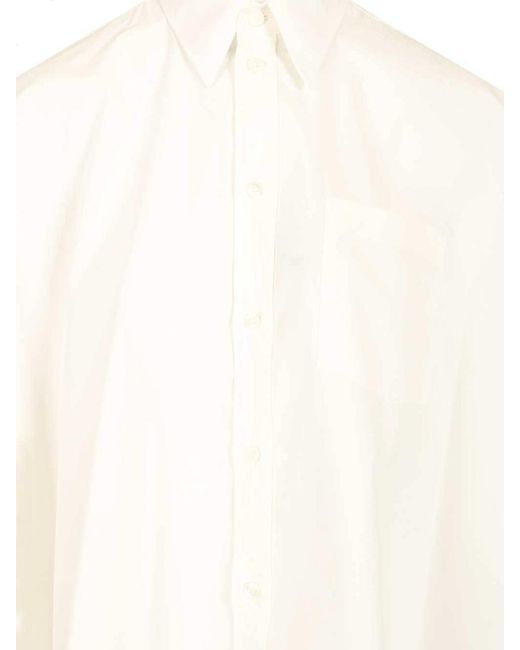 MM6 by Maison Margiela White Cropped Shirt