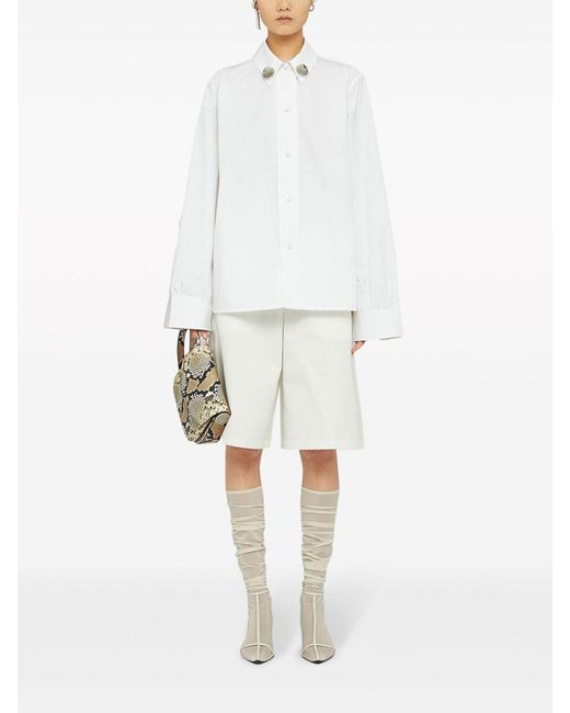 Jil Sander White Shirt Clip Details