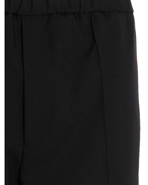 Jil Sander Black Gabardine Trousers for men