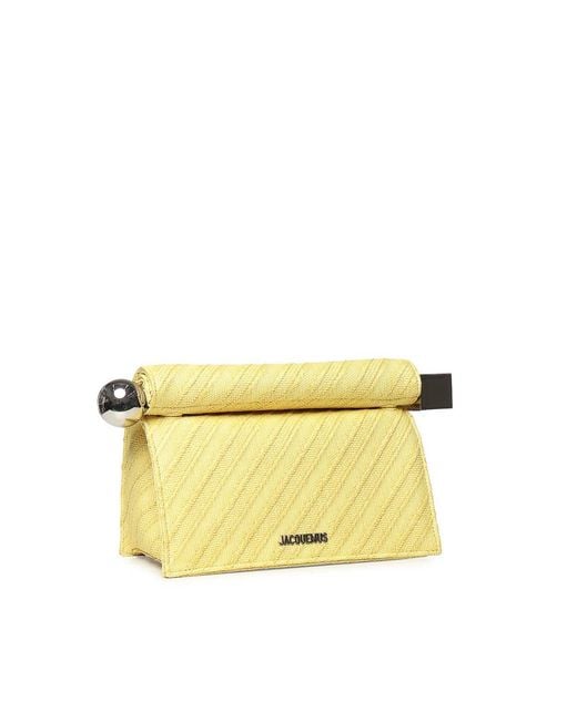 Jacquemus Yellow Rond Carr Clutch