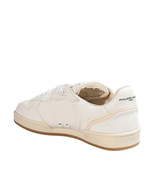 Philippe Model White Pgal Leather Sneakers