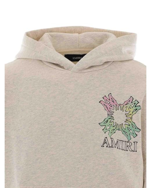 Amiri White Ma Quad Flames Hoodie for men