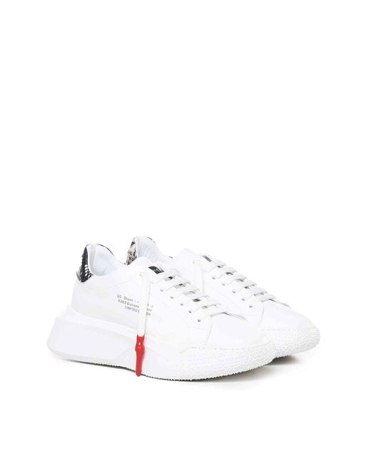 Giuliano Galiano White Sneakers With Waxed Laces