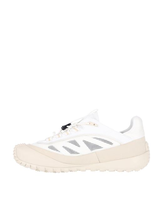 Moncler White Low-Top Mesh-Detail Sneaker