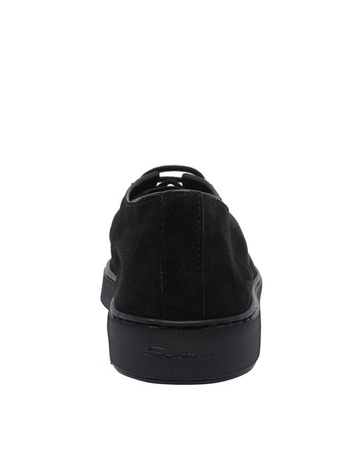 Santoni Black Damps Sneakers for men