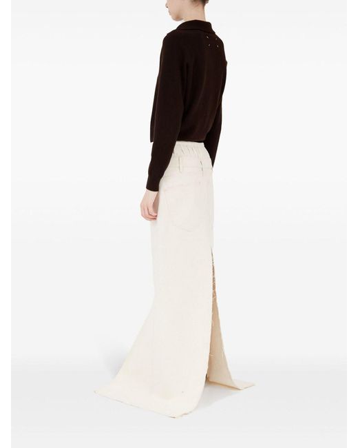 Maison Margiela White Denim Skirt