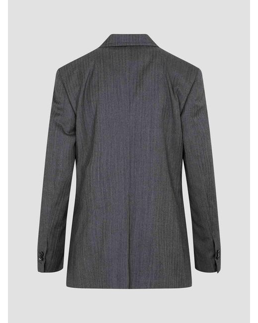Bottega Veneta Black Wool Chevron Jacket