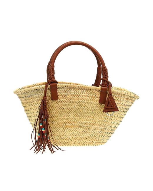 Alanui Metallic Icon Palm Leaf Big Handbag