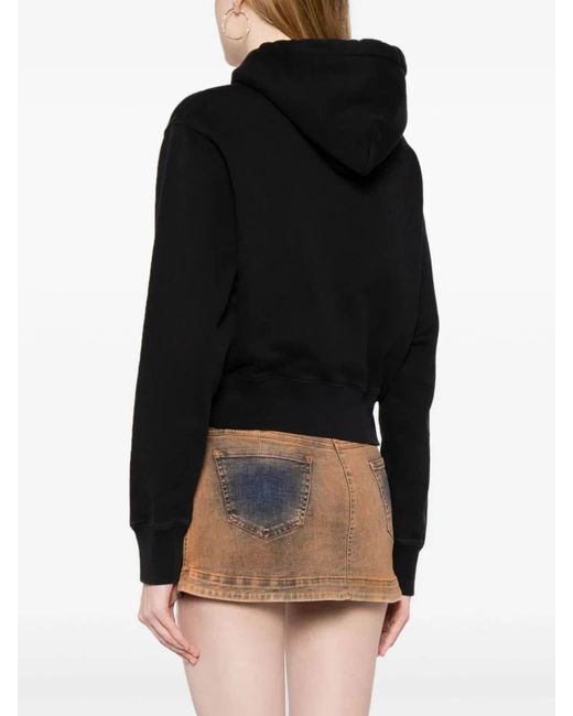 Ambush Black Logo-Print Cotton Hoodie