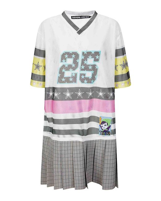 Chopova Lowena Gray Nancy Uniform Jersey Dress