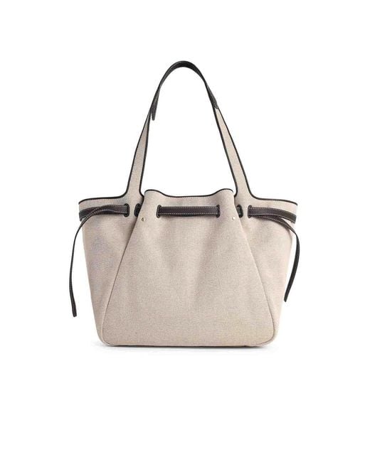 Tory Burch Natural Large Cotton Bag