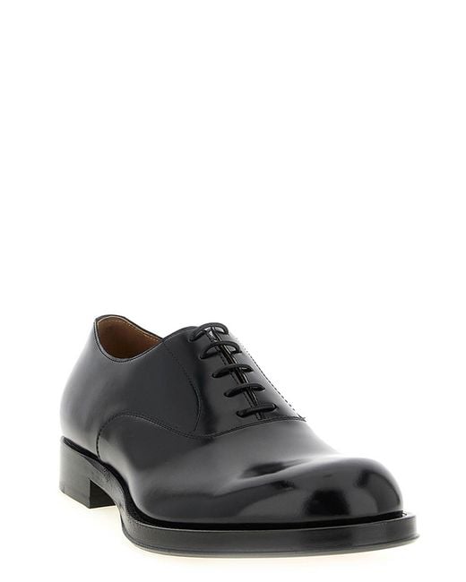 Dries Van Noten Black Derby Lace-Up Shoes for men