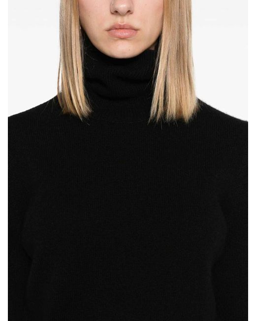 Theory Black Cashmere Turtleneck Sweater