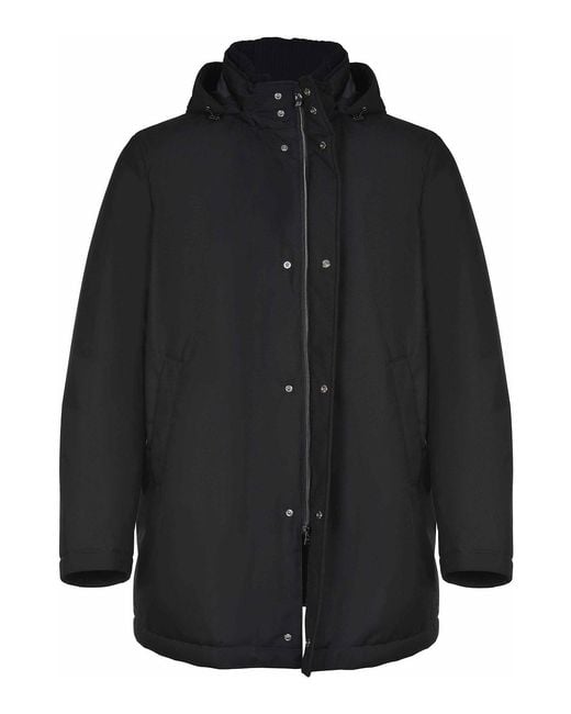 Herno Blue Down Jacket Made Of Technical Fabric for men