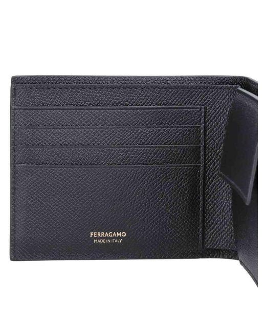 Ferragamo Gray Bi-Fold Wallet for men