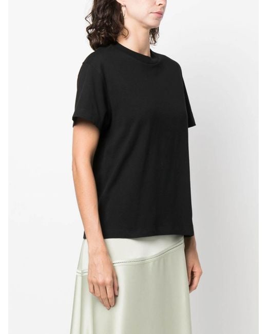 Jil Sander Black Logo-Patch T-Shirt