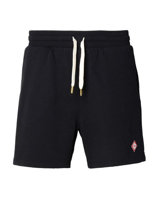 Casablancabrand Black Bermuda Shorts In Organic Cotton for men