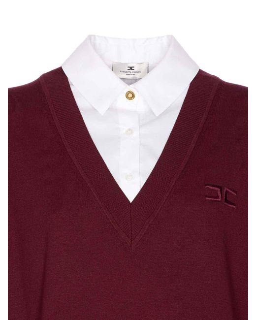 Elisabetta Franchi Red Bordeaux And Dress