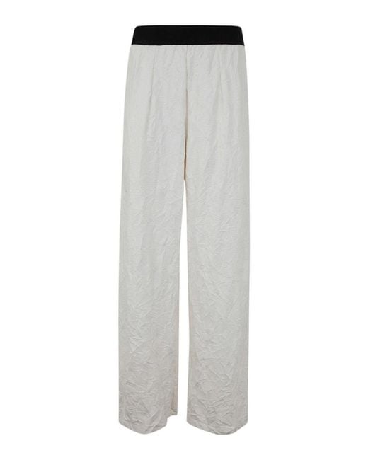 Maria Calderara Gray Long Trousers