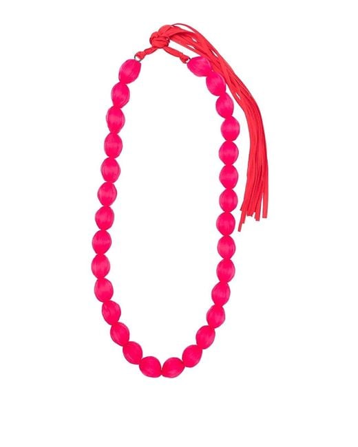 Pleats Please Issey Miyake Pink Shibori Necklace
