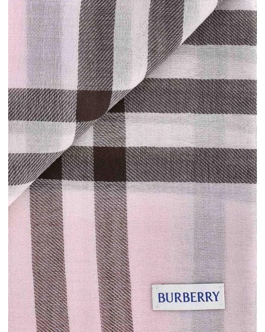 Burberry Pink Wool Scarf