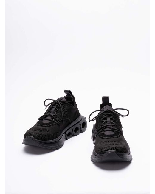 Ferragamo Black Nima Knit Sneakers for men