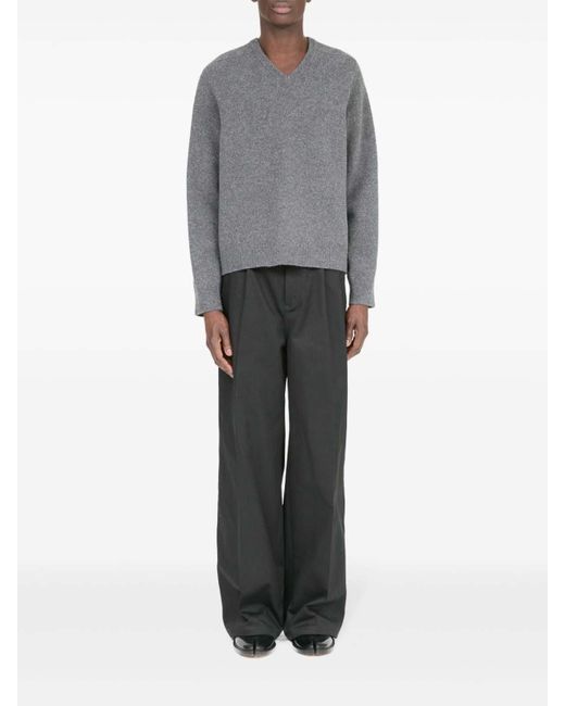 Maison Margiela Gray Knitted Pullover for men