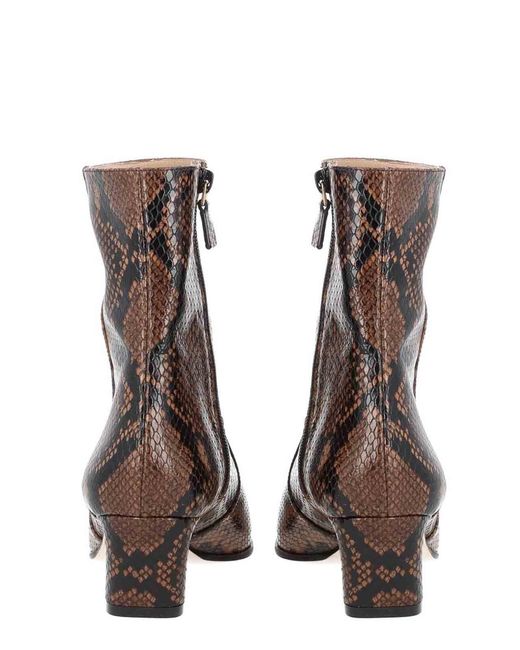 Stuart Weitzman Brown Leather Stassi Zipper Boots